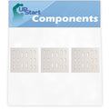 3-Pack BBQ Grill Heat Shield Plate Tent Replacement Parts for Bakers And Chefs Bakers & Chefs 9905TB - Compatible Barbeque Ceramic Flame Tamer, Flavorizer Bar, Vaporizer Bar, Burner Shield 8"