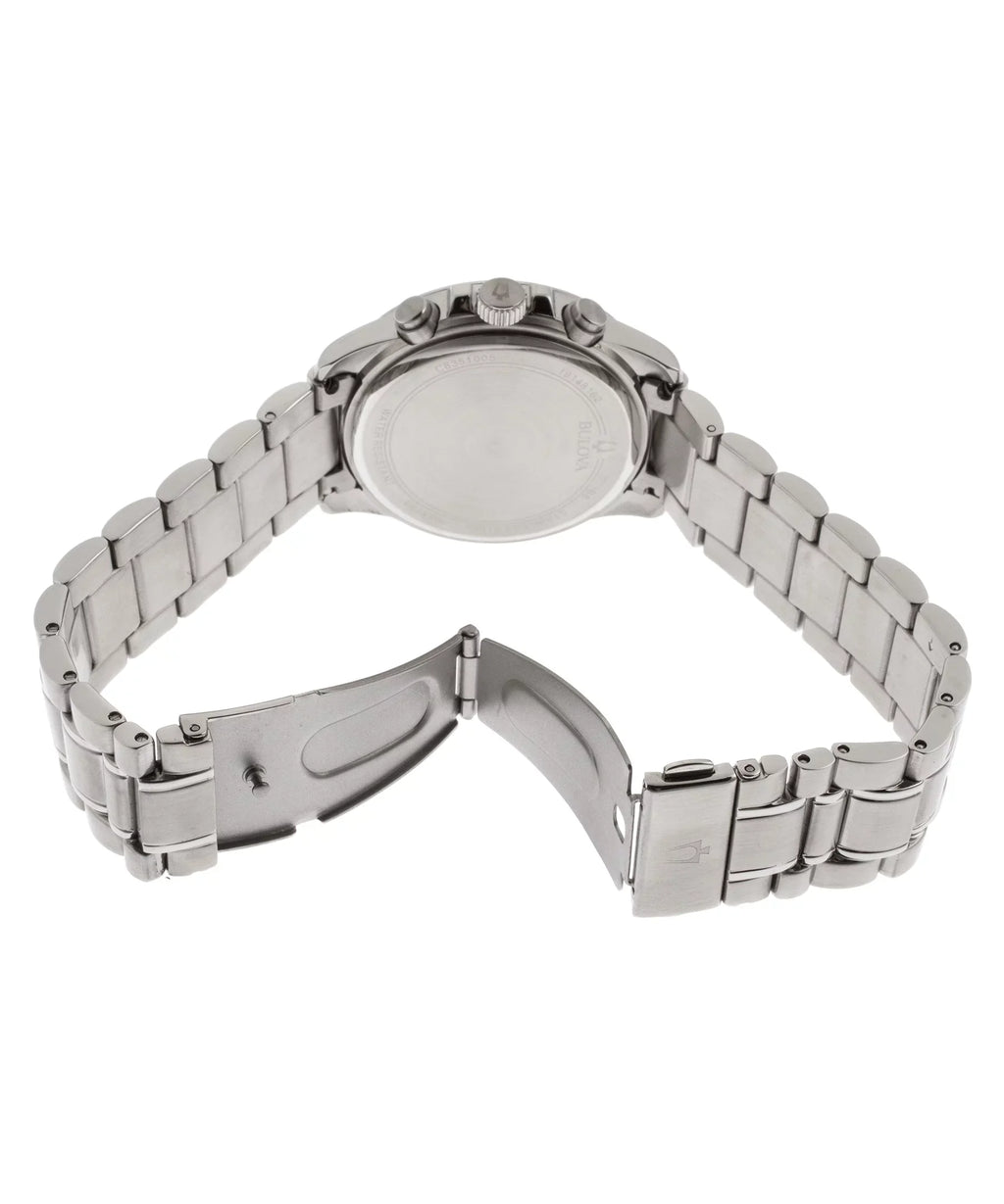 Bulova Stainless Steel Chronograph Mens Watch 96A180