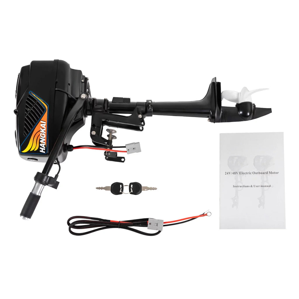 5HP Electric Trolling Motor with Pure Copper Brushless,Outboard Motor - 48V/1200W Ship Motor for Kayak, Small Ships, Paddle Vessel Fiberglass Ship and Wooden Ship