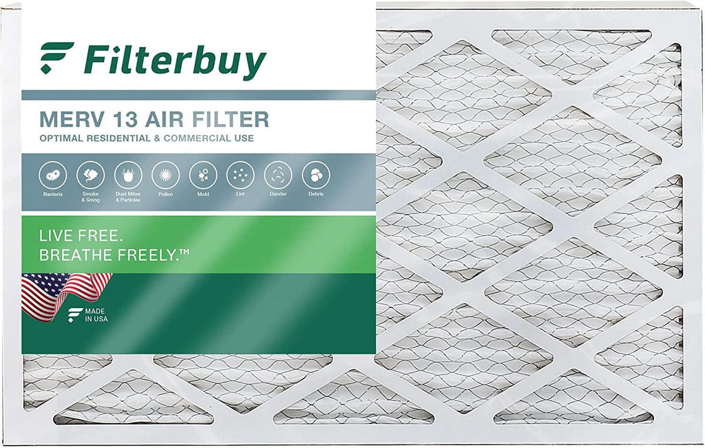 Filterbuy 18x30x1 MERV 13 Pleated HVAC AC Furnace Air Filters (1-Pack)