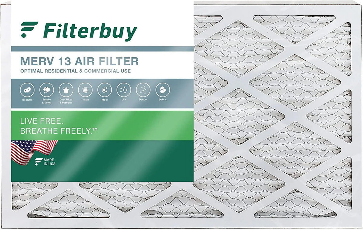 Filterbuy 18x30x1 MERV 13 Pleated HVAC AC Furnace Air Filters (1-Pack)