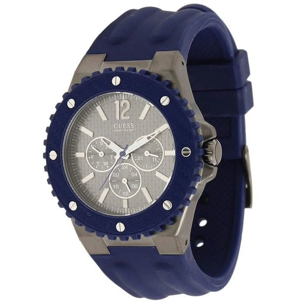 Guess Men's Blue Silicone Watch U12655G1