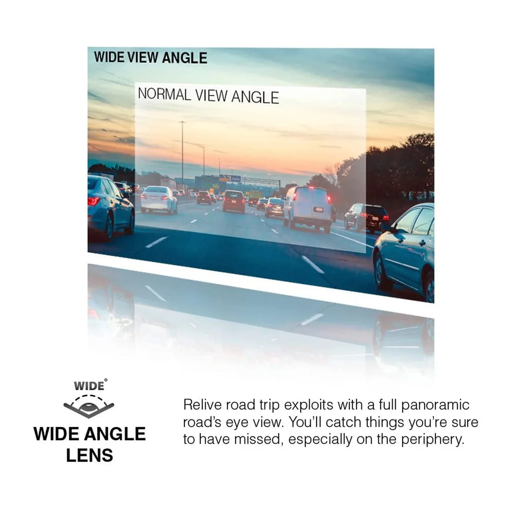 Rovi CL-6001 Magnetic Mount 1080p Full HD High Definition Panoramic Car Dash Camera Recorder with 1.5 Inch Wide Screen Wi-Fi, GPS, Loop Video Recording, Impact Detection and 360 Degree Rotation