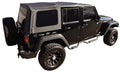 Rampage by RealTruck 99935 Factory Replacement Sailcloth Soft Top For 2007-2010 Wrangler JK 2 Door, Black Diamond W/Tint Windows