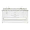 Ariel S073dcwrvo Magnolia 73" Free Standing Double Basin Vanity Set - White