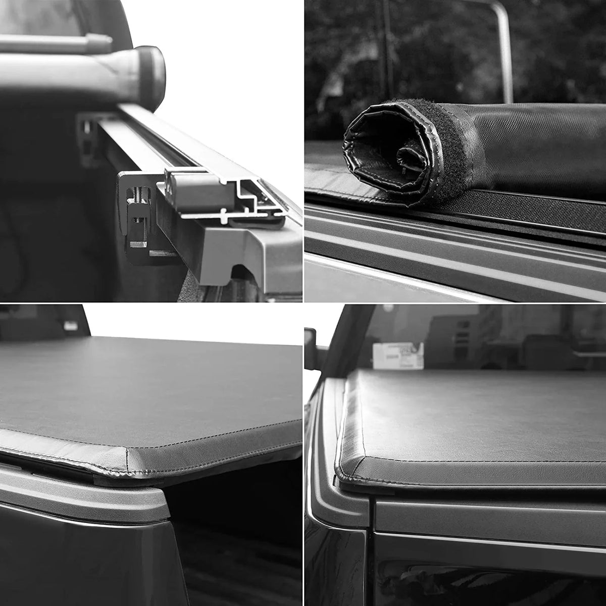 Kikito Vinyl Soft Roll-Up Tonneau Shield Truck Bed for 2007-2021 Tundra (Excl. Trail Edition) 6.5FT (78.7in) Bed (for Models With or Without The Deck Rail System)