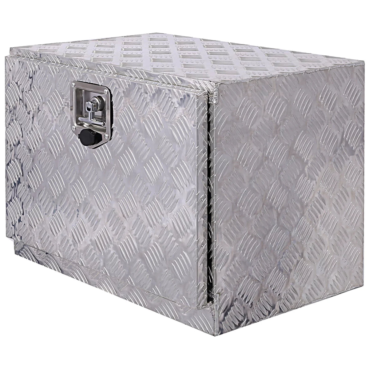 JBLCC 24" Aluminum Tool Box, Truck Bed Tool Box, Outdoor Trailer Pickup Storage Tool Box, RV Storage Organizer, Underbody Box w/ Lock Keys, Silver