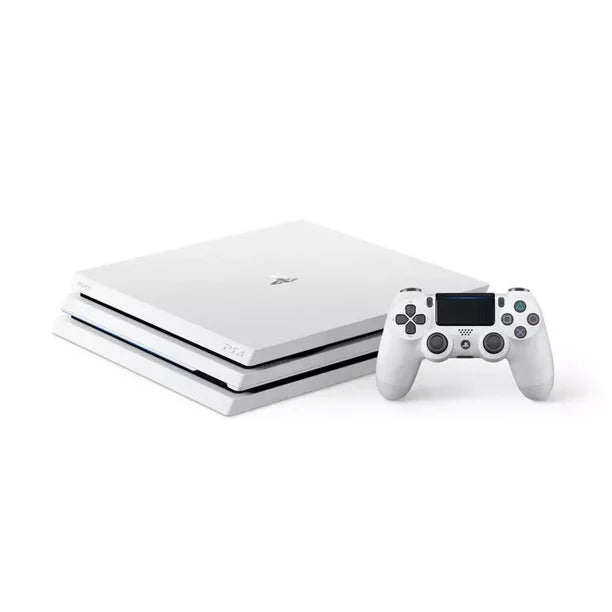 Pre-Owned Sony PlayStation 4 Pro Glacier 1TB Gaming Console White, Headset 2 Controller With Cleaning Kit (Refurbished: Like New)