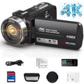 MARVUE Video Camera 4K Camera 48MP 30FPS Camcorder 18X Digital Zoom 3.0" LCD Touch Screen Vlogging Camera for YouTube with IR Night Vision