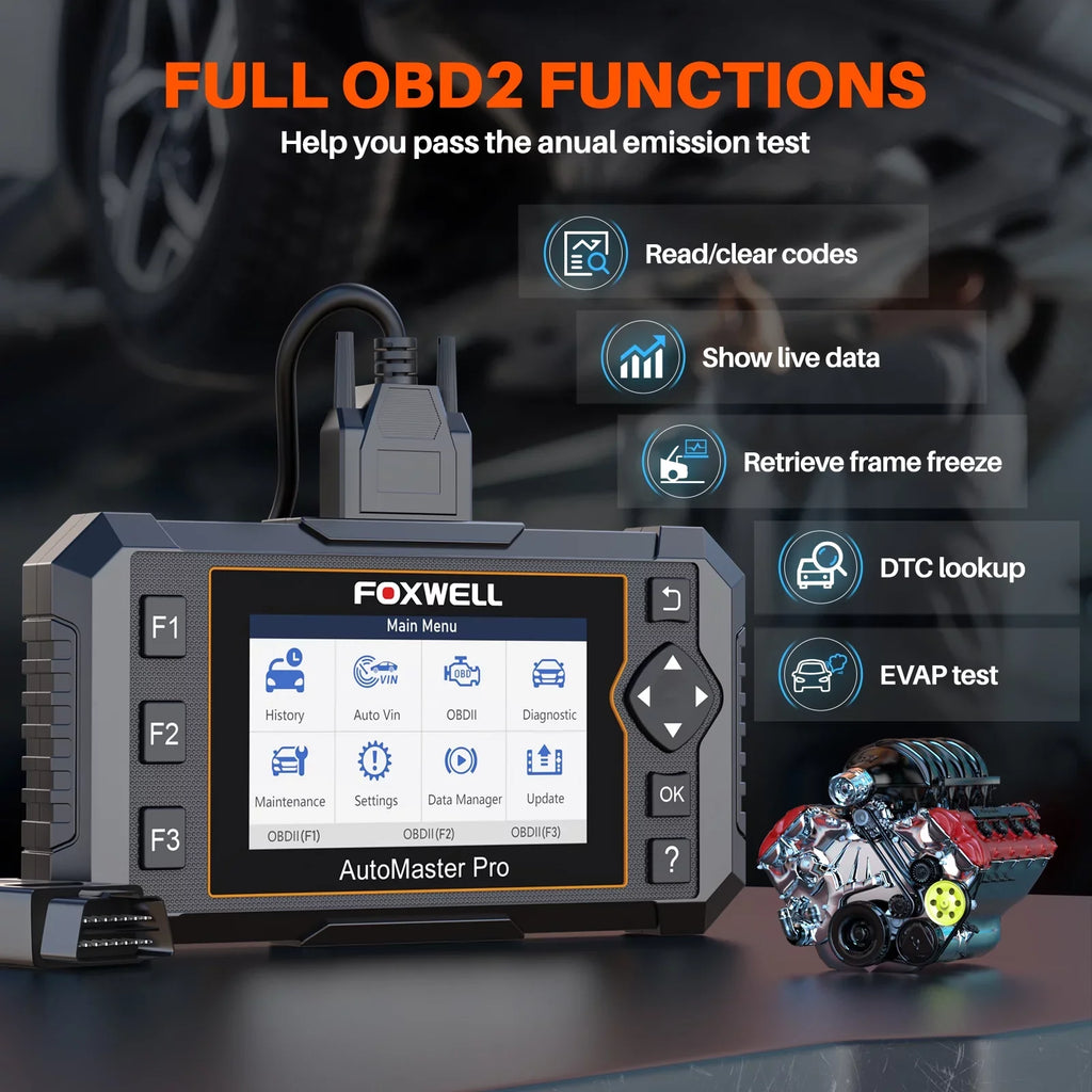 FOXWELL NT624 Elite OBD2 Scanner Full Systems Diagnostic Scan Tool with OIL/EPB/TPS/SAS/ABS/DPF/BMS/Injector 8 Reset Services for Free Update,Car Code Reader Automotive Scanner Auto VIN OBDII CAN Cars