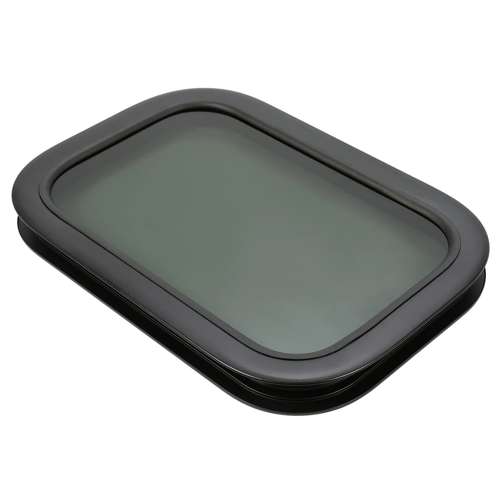Kojem RV Window Black Universal for Camper Vertical Trailer Rip-Up Cargo Powder Coated Glass Steel