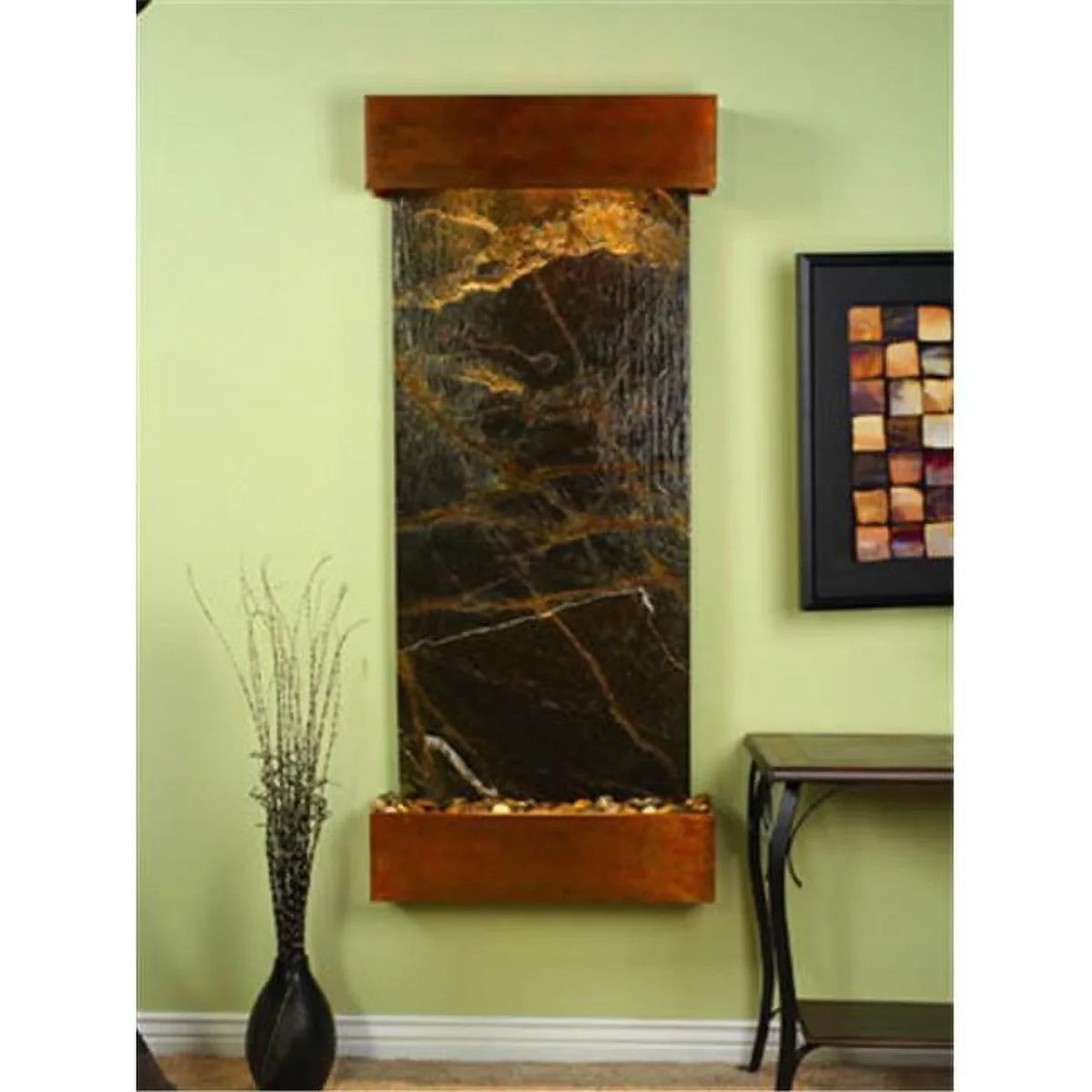 Adagio IFS1005 Inspiration Falls - Green Rainforest Marble Wall Fountain