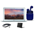 Restored Apple 11.6-inch MacBook Air Intel Core i5 4GB RAM 128GB SSD Bundle: Wireless Mouse, Black Case, Bluetooth/Wireless Airbuds By Certified 2 Day Express (Refurbished)