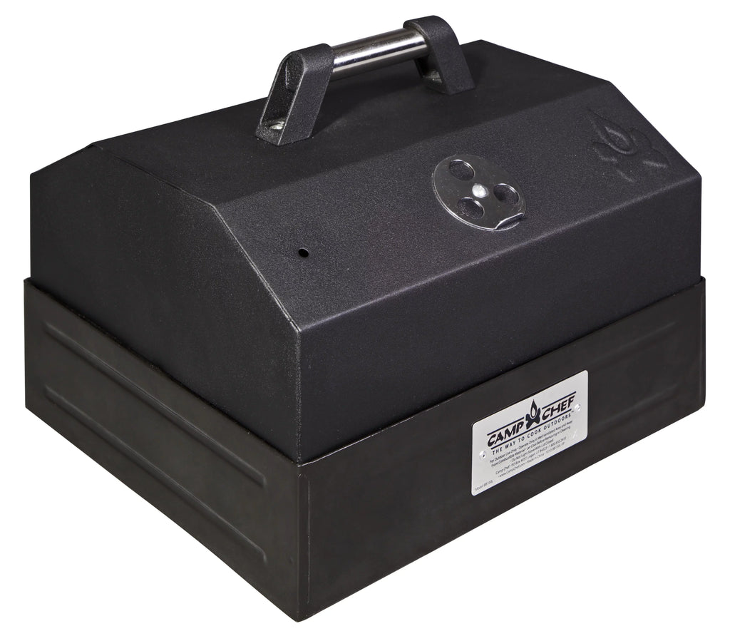 Camp Chef BBQ Grill Box with Lid, BB100L, 14 x 16 Inch True Seasoned Cast Iron Grill Grates