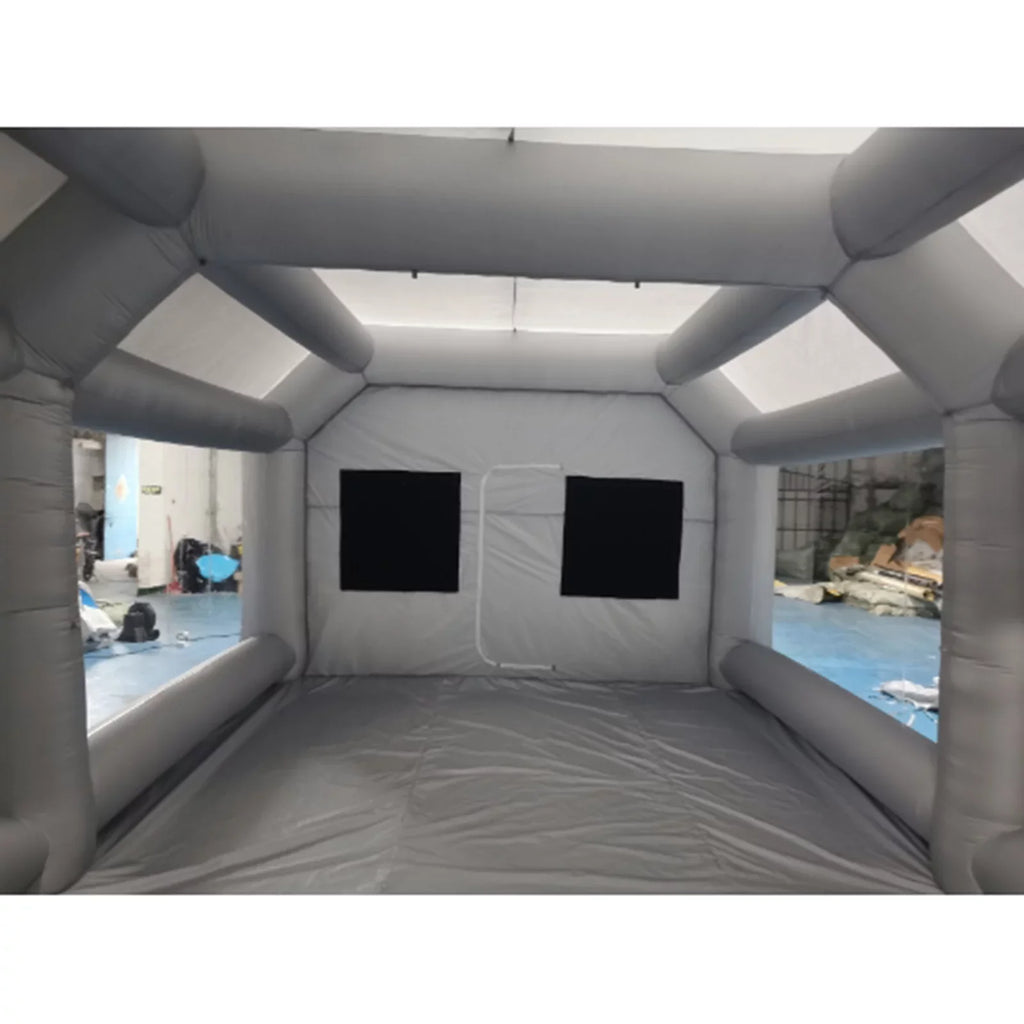 Miumaeov Inflatable Spray Paint Tent Built-in Blower Mobile Portable Giant Paint Spray Booth with Air Filter System and Transparent PVC Windows Inflatable Spray Paint Booth 26x13x10ft