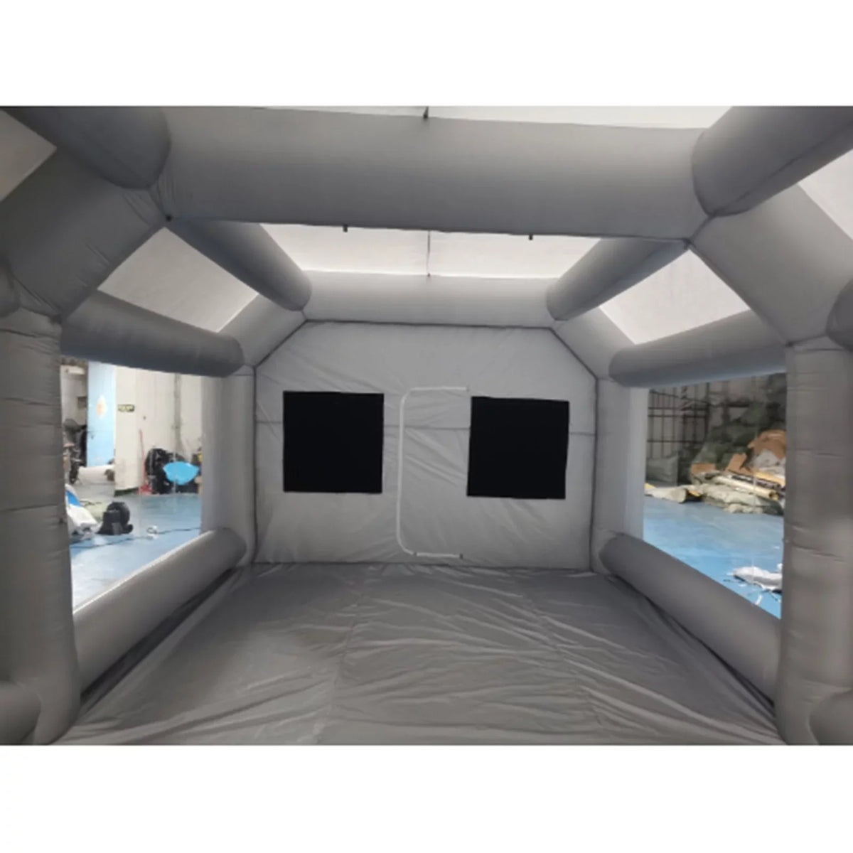 Miumaeov Inflatable Spray Paint Tent Built-in Blower Mobile Portable Giant Paint Spray Booth with Air Filter System and Transparent PVC Windows Inflatable Spray Paint Booth 26x13x10ft