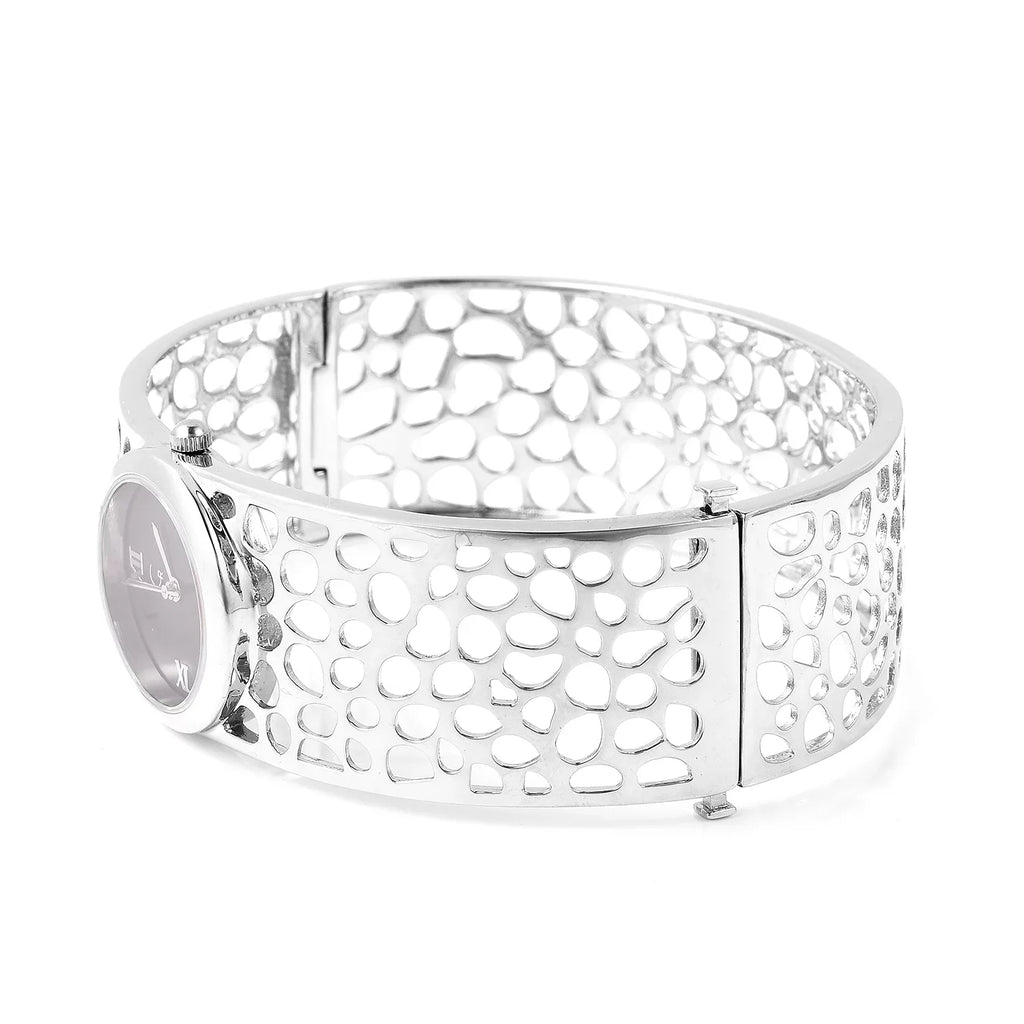 Rachel Galley Swiss Movement Watch Wristlet Silver Back 7.5 in