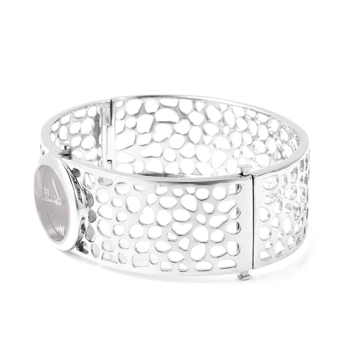 Rachel Galley Swiss Movement Watch Wristlet Silver Back 7.5 in