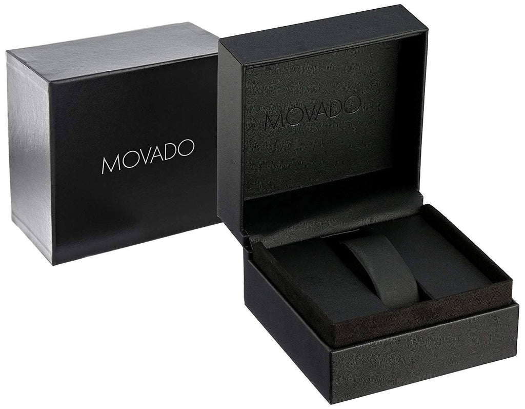 Movado Bold Black Dial Black Ion-plated Stainless Steel Mesh Band Quartz Mens Watch 3600261