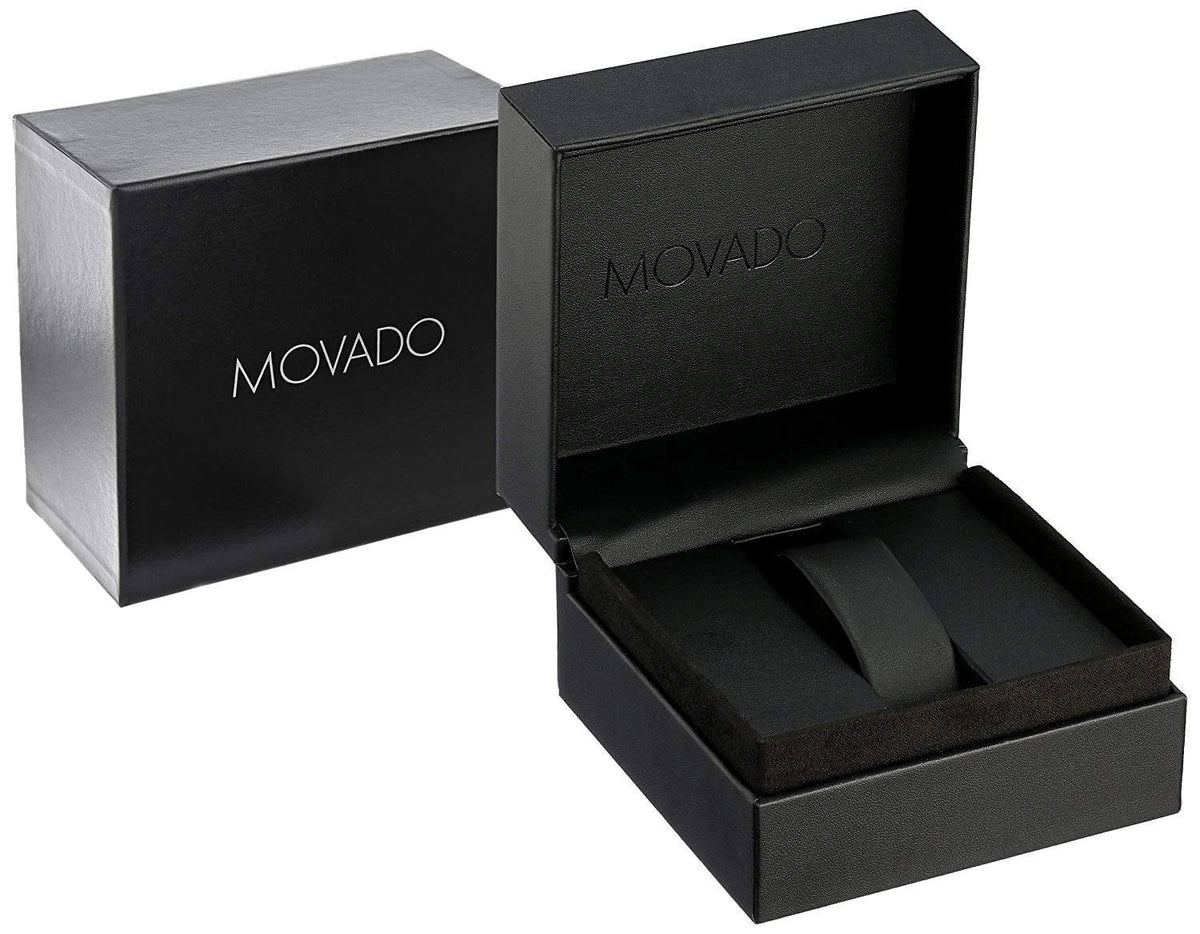 Movado Bold Black Dial Black Ion-plated Stainless Steel Mesh Band Quartz Mens Watch 3600261