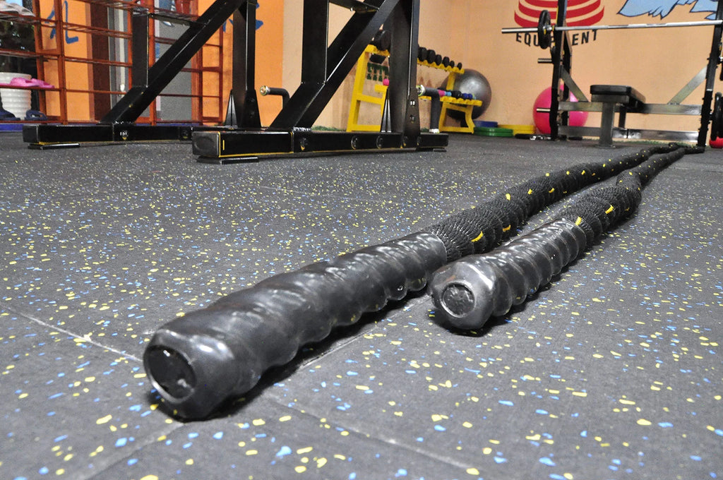 BalanceFrom Battle Rope 1.5 Inch Diameter Poly Dacron 30 FT Length, Heavy Ropes for Home Gym and Workout