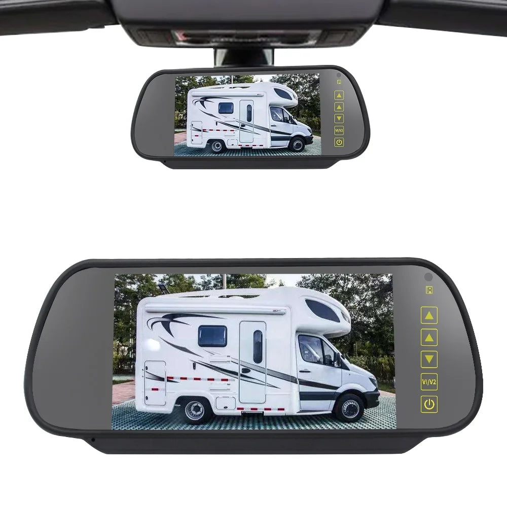 Shinysix Brake Light Backup Camera,Brake Camera Vans Sprinter/ Crafter Vans 7in Brake Camera Vans LED (with LED (with Monitor)