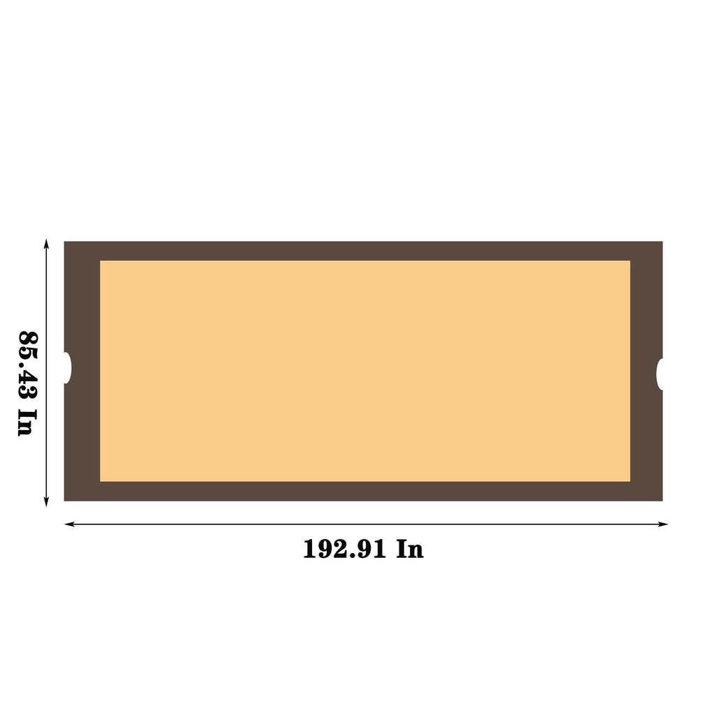 Universal Canopy Protection Replacement for 12x9 Ft Curved Outdoor Pergola Structure