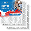 18x20x2 Air Filter MERV 11 Comparable to MPR 1000, MPR 1200 & FPR 7 Electrostatic Pleated Air Conditioner Filter 6 Pack HVAC Premium Made 18x20x2 Furnace Filters by AIRX FILTERS WICKED CLEAN AIR.