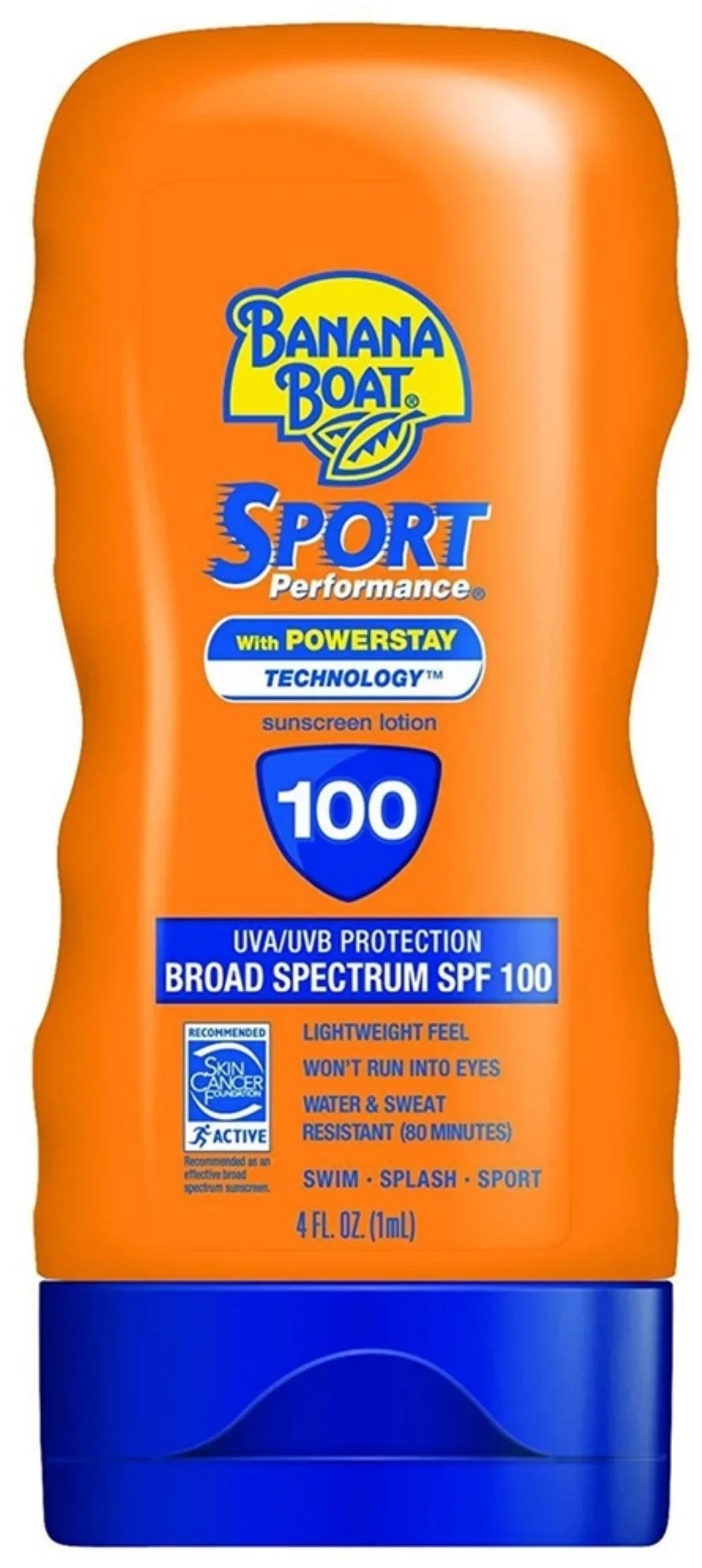 Banana Vessel Sport Performance Sunscreen Lotion SPF 100 4 oz (Pack of 6)
