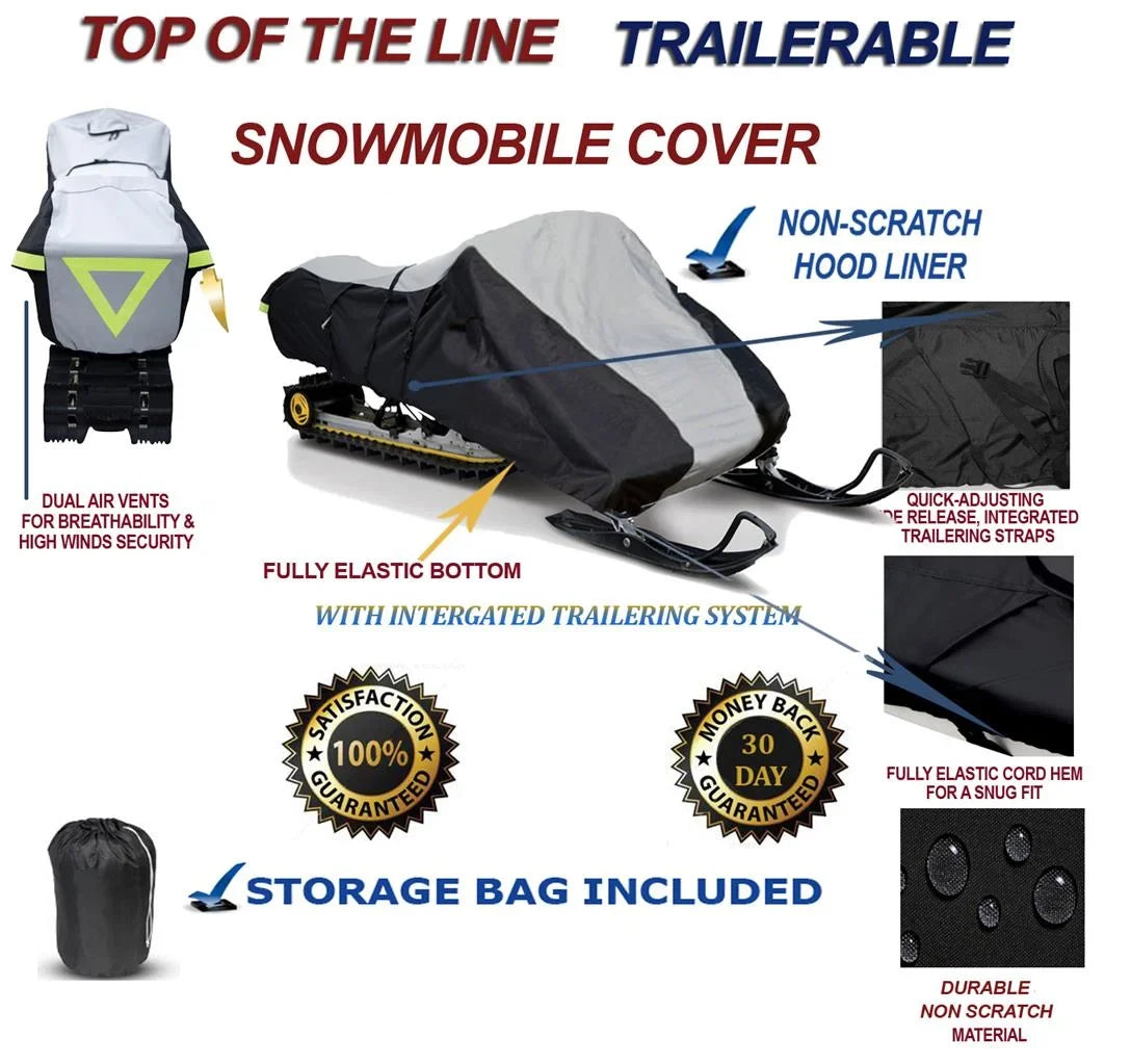 600D Snowmobile Travel and Storage Shield Compatible for 2010-2010 Model Year Ski Doo Bombardier GSX SPORT 550F Sleds. Slush and Mud Protection