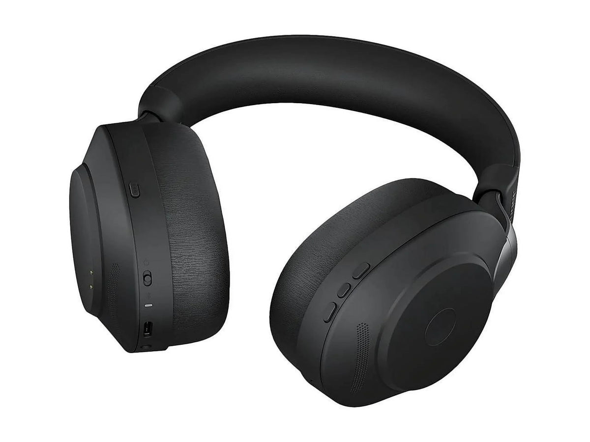 Jabra Evolve2 85 UC Wireless Headphones with Link380a, Stereo, Black - Wireless Bluetooth Headset for Calls and Music, 37 Hours of Battery Life, Advanced Noise Cancelling Headphones