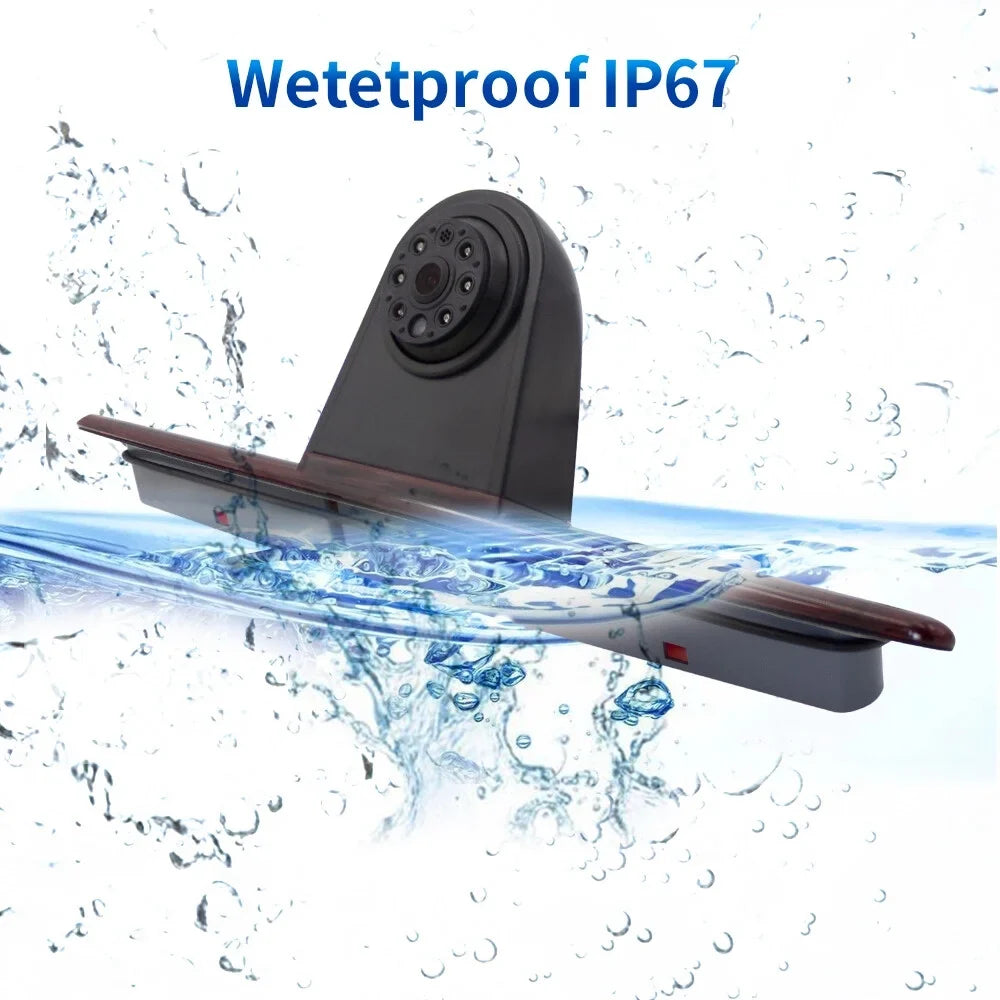 7in Brake Light Backup Camera for Mercedes-Benz Sprinter/VW Crafter Vans LED Light Parking (with Monitor)