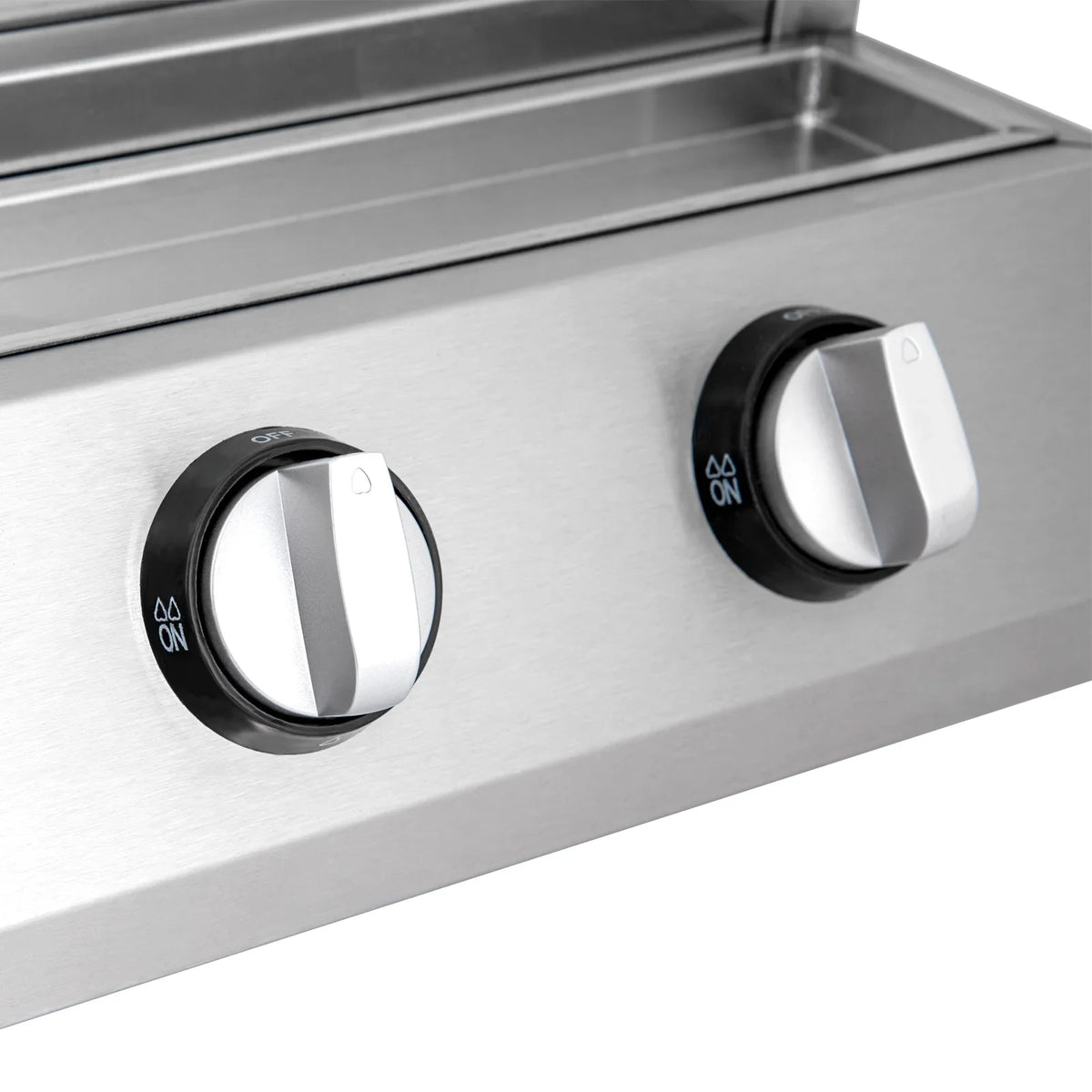 Countertop Barbeque Grill, LPG Gas 4-Burner Stainless Steel Grill for Outdoor Sliver